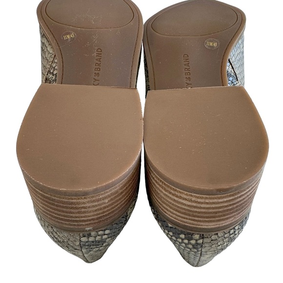 NWOT Lucky Brand Kenri Snakeskin Print Leather Booties Size 11M - Picture 13 of 16